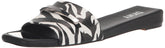 DKNY Women's Comfortable Chic Shoe Alaina Flat Sandal, Black/White, 8